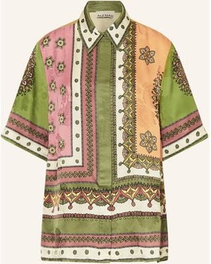 ALÉMAIS Hemdbluse CONTINA aus Satin - Mehrfarbig