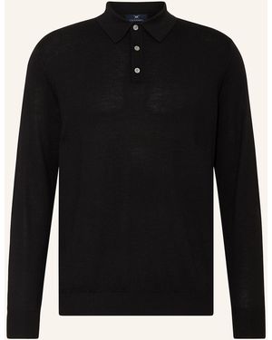 STROKESMAN'S Strick-Poloshirt - Schwarz