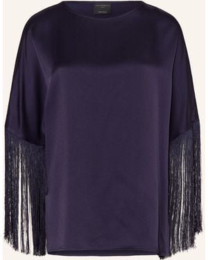 Antonelli Blusenshirt ARDISIA aus Satin mit 3/4-Arm - Blau