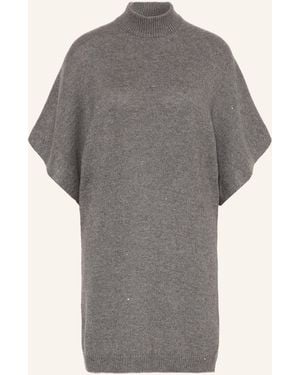 Brunello Cucinelli Strickkleid mit Pailletten - Grau