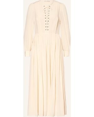 Ulla Johnson Seidenkleid VERIA mit Plissees - Natur