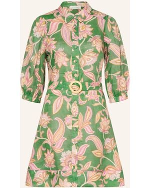 Dea Kudibal Hemdblusenkleid MARYDEA aus Leinen mit 3/4-Arm - Grün