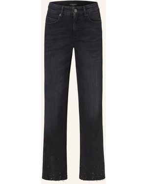 Cambio Straight Jeans PARIS mit Schmucksteinen - Blau