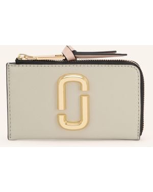 Marc Jacobs Saffiano-Geldbörse THE SNAPSHOT TOP ZIP MULTI WALLET - Natur