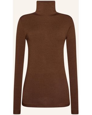 Wolford Pullover THE MERINO TOP LONG SLEEVES - Braun