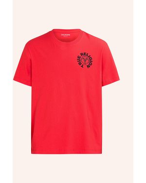 True Religion T-Shirt BUDDHA FACE - Rot