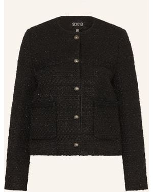 Sly010 Bouclé-Jacke ANNALENA mit Glitzergarn - Schwarz