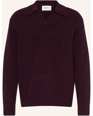 NN07 Strick-Poloshirt HOPE - Rot
