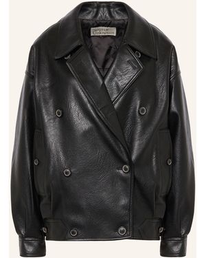 Source Unknown Jacke VITELLINO in Lederoptik - Schwarz
