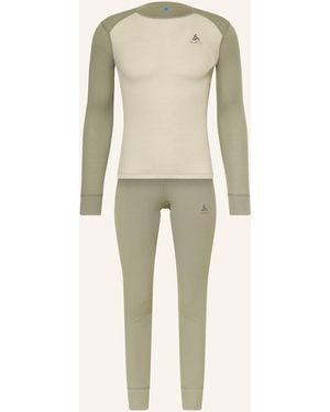Odlo Funktionswäsche-Set ACTIVE WARM - Natur