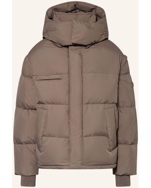 WRSTBHVR Daunenjacke DAVE V2 mit abnehmbaren Ärmeln und Kapuze - Braun