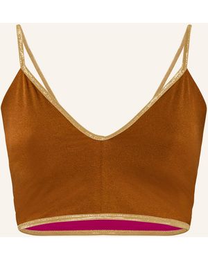 MYMARINI Bustier-Bikini-Top VACATION TOP SHINE zum Wenden - Natur