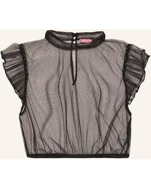KRÜGER Dirndlbluse EVELINE aus Mesh - Grau