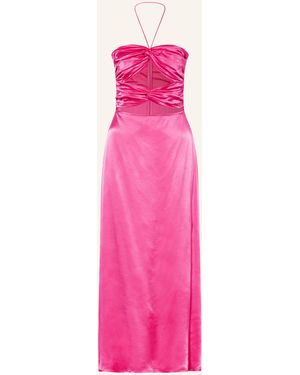 JUNE FRIDAYS Satinkleid mit Cut-out - Pink