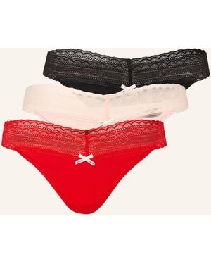 HUGO 3er-Pack Strings TRIPLET LACE - Rot