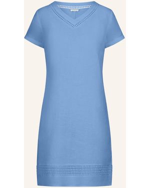 MINT & MIA Kurzes Leinen Kleid - Blau