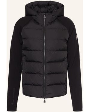 Moncler Steppjacke im Materialmix - Schwarz