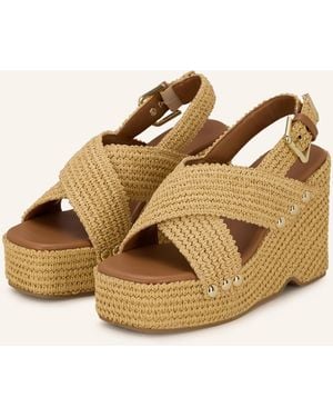 Maje Plateau-Wedges mit Nieten - Natur