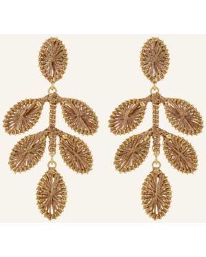 LOTT.gioielli Ohrhänger BEATRICE CE SI FLOWER LEAFS M CHAMPAGNE by GLAMBOU - Natur