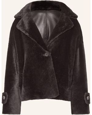 Manzoni 24 Lederjacke zum Wenden - Schwarz