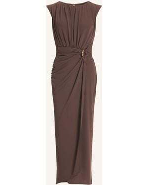 Swing Abendkleid aus Jersey - Braun
