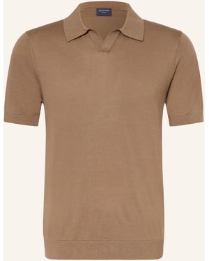 Olymp Strick-Poloshirt - Braun