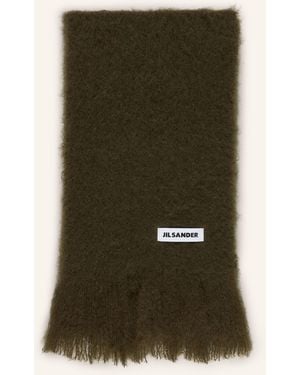 Jil Sander Schal mit Mohair - Grün