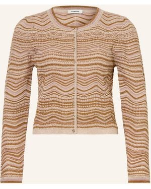 Sandro Strickjacke mit Glitzergarn - Natur