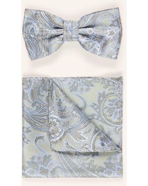 Prince BOWTIE Set: Fliege und Einstecktuch - Grau