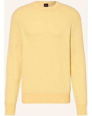 BOSS Pullover APOKKO - Gelb
