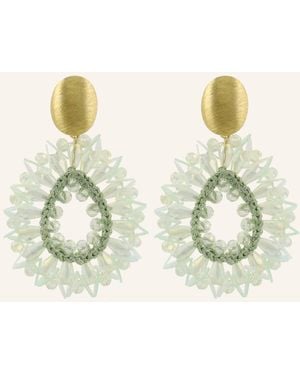 LOTT.gioielli Ohrhänger ROBIN CE SI DROP CRYSTAL S WITH SEQUINS by GLAMBOU - Natur