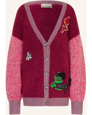 ALÉMAIS Oversized-Strickjacke MLAK mit Mohair und Alpaka - Pink