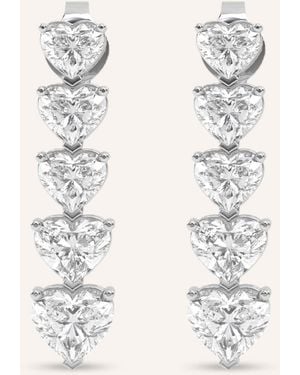 VEYNOU Ohrhänger CARA aus 14 Karat Weißgold und 3,20ct. Lab-Grown Diamanten - Natur