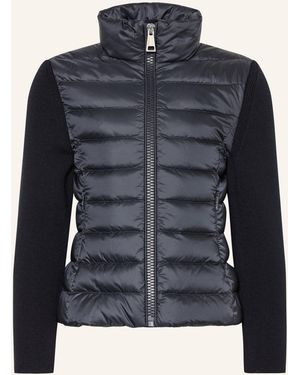 Moncler Steppjacke im Materialmix - Blau