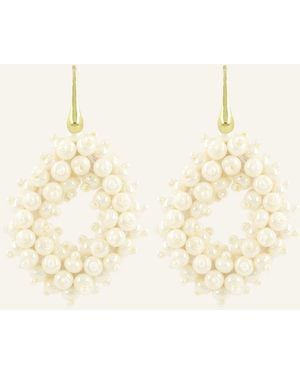 LOTT.gioielli Ohrhänger HOLLY CE GB ACE DOUBLE STONES M PEARL by GLAMBOU - Natur