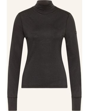 Super.natural Longsleeve TUNDRA 175 TURTLENECK mit Merinowolle - Schwarz