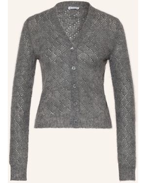 Jil Sander Strickjacke mit Mohair und Seide - Grau