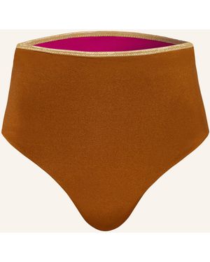 MYMARINI Highwaist-Bikini-Hose SHINE zum Wenden - Braun
