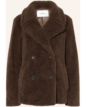 Comma, Teddyfell-Jacke - Braun