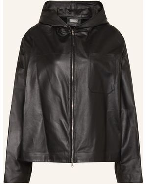 UTZON Lederjacke JENAT - Schwarz