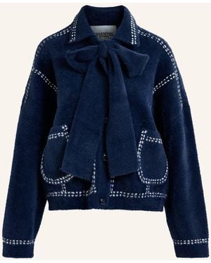 Essentiel Antwerp Strickjacke HOOPS - Blau
