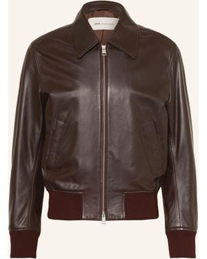 Ami Paris Lederjacke - Braun