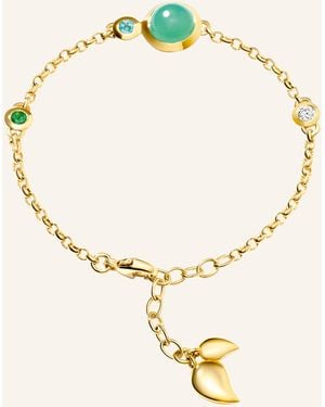 Tamara Comolli Armband BRACELET BOUTON MINI CHAIN 'LAGOON' - SMALL/MEDIUM 18K Gelbgold - Natur