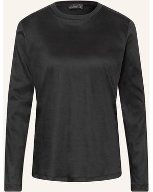 Van Laack Longsleeve VL-MELLA-PB1 mit Schmucksteinen - Schwarz