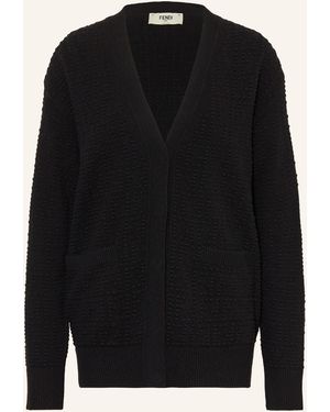 Fendi Oversized-Strickjacke - Schwarz
