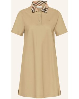 Burberry Piqué-Polokleid - Natur