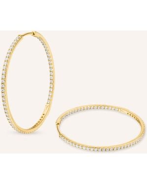 VEYNOU Creolen CLEO Big aus 14 Karat Gelbgold und 1,60ct. Lab-Grown Diamanten - Natur