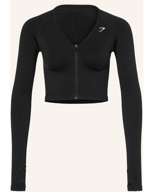 GYMSHARK Trainingsjacke LIFT SEAMLESS - Schwarz
