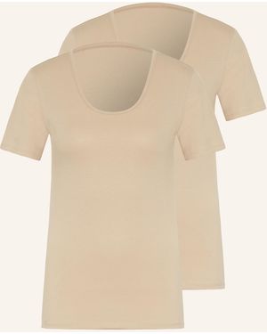 FALKE 2er-Pack T-Shirts DAILY COMFORT - Natur