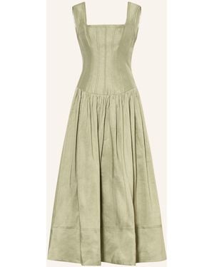 Aje. Kleid SPIRELLE mit Leinen - Weiß
